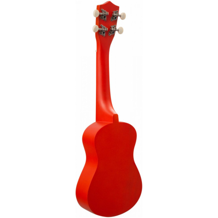 JUS-21 MUSHROOM - укулеле сопрано, красный, рисунок грибы. TERRIS