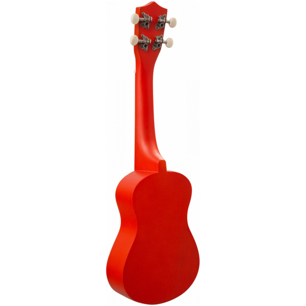 JUS-21 MUSHROOM - укулеле сопрано, красный, рисунок грибы. TERRIS