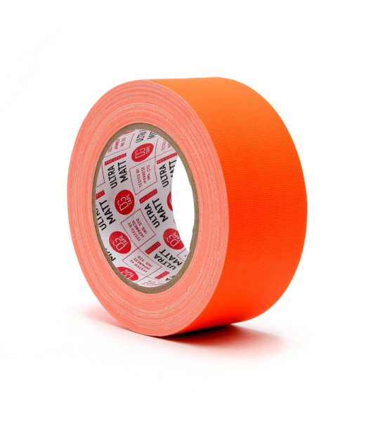 UMF50/25O Клейкая лента Gaffer Tape@ultraMATT (профес.тейп)50мм/25м, оранжевый, светящ. DG Solutions