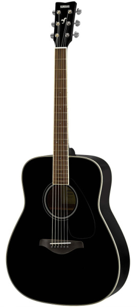 FG820BL Акустическая гитара, черный цвет. Yamaha
