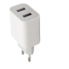 00-00018570 Сетевое зарядное устройство GP2U 2USB 2.4A 12W, белый, GoPower