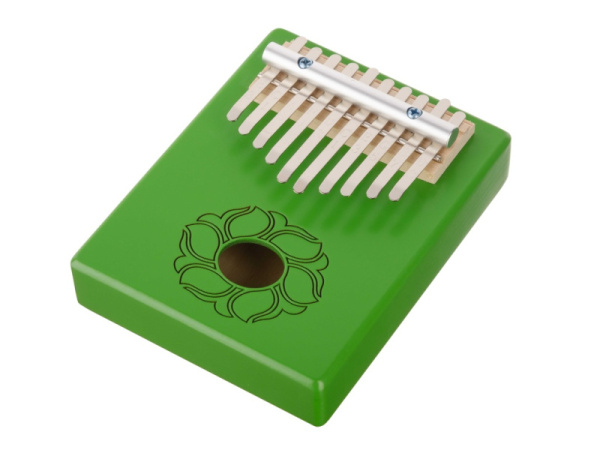 KMKr-1-GR Piastra Калимба, резонаторная, 10 язычков, прямоугольная, зеленая, Мозеръ