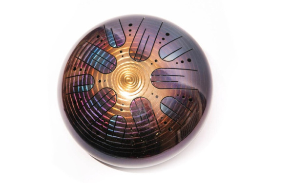 KSY.30-10TR-Am Глюкофон, тритон, 30см, 10 лепестков, Ля-минор, с палочками и сумкой. Kosmosky