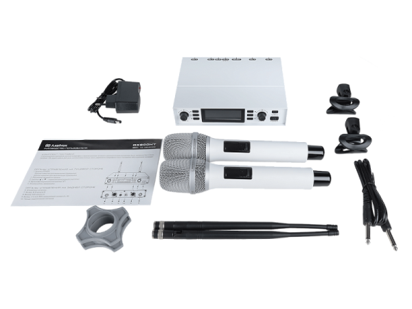 DX800SW Микрофонная  двухканальная радиосистема  белый Axelvox