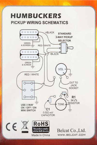 BH-33Neck-WH Звукосниматель магнитный, хамбакер, нековый, белый, Belcat