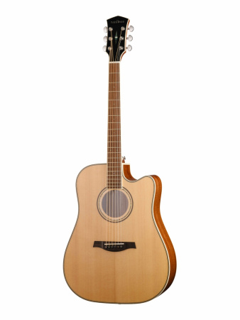 P660-WCASE-NAT Электроакустическая гитара, дредноут с вырезом, с футляром, Parkwood 