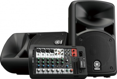 Stagepas400BT1M Акустический комплект 400 Вт (200 Вт + 200 Вт) с микрофоном, Bluetooth, Yamaha
