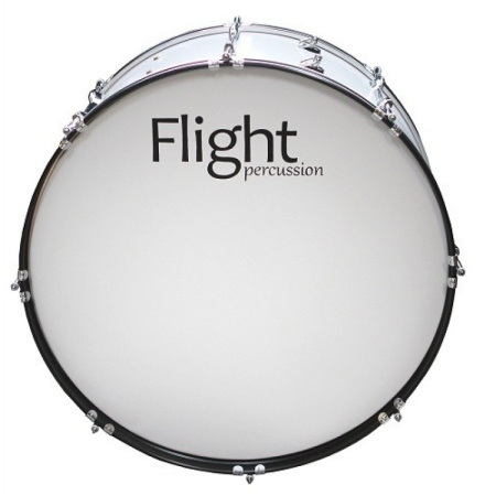 FMB-2612WH Маршевый бас-барабан, в комплекте палочки и ремень для барабана. FLIGHT