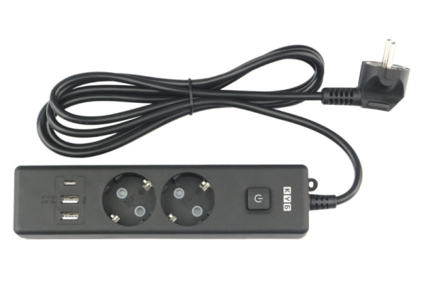 PC-5B-2M PowerCube Удлинитель, 2 розетки, 3 USB-порта, Электрическая мануфактура