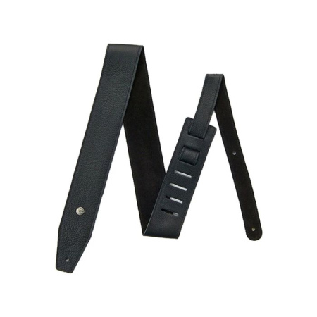BMF08BK Ремень для гитары, черный, кожаный, ширина 2.5", Dunlop