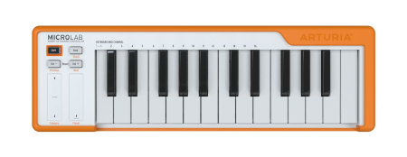 MicroLab Orange MIDI-клавиатура, 25 клавиш, оранжевый цвет. ARTURIA 