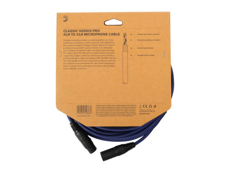 PW-CPMIC-20DBU Classic Series Pro Микрофонный кабель, 6м, тёмно-синий, D'Addario