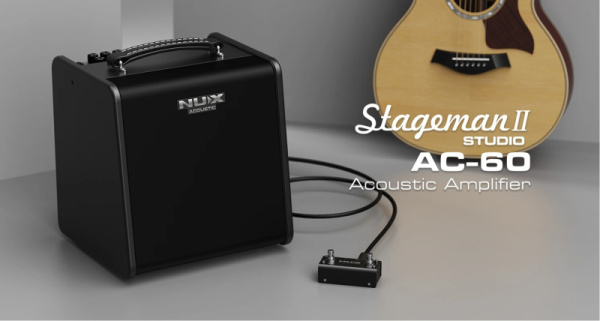 AC-60 Stageman II Комбоусилитель для акустической гитары (+ вход для микрофона или 2-й гитары), Nux