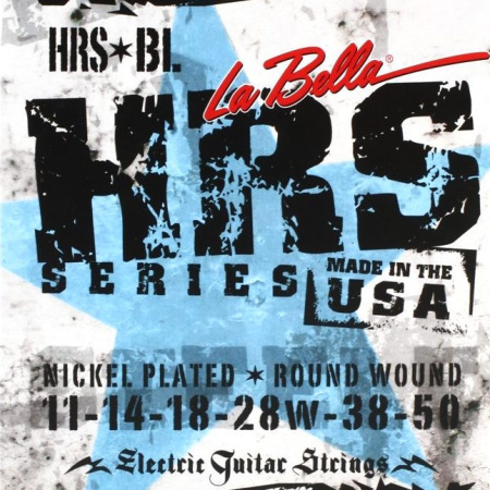 HRS-BL Hard Rockin Steel Комплект струн для электрогитары, 11-50. LA BELLA
