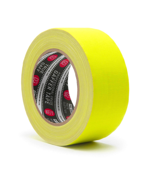 TRUEGAFF50/25FL-Y Клейкая лента 120mesh @trueGAFF (професс. тейп) 50мм/25м, желтый. DG Solutions
