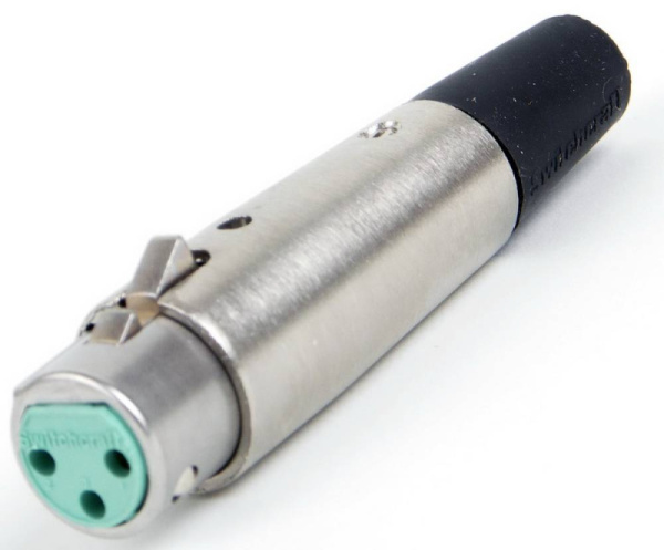 AA3F кабельный разъём XLR: 3-контактный, `мама`. Металлический, никелированный. SWITCHCRAFT 
