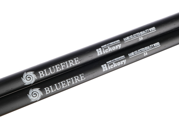 10104002 (10104020) Colored Series Bluefire 5A Барабанные палочки, орех гикори, черные, HUN