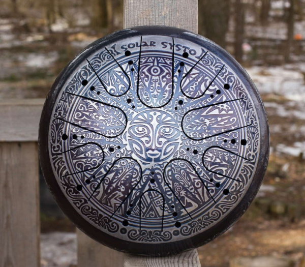 KSY.22.C-8 Систо Глюкофон 22см, 8 лепестков, До-мажор Pentatonic, с палочками и сумкой. Kosmosky