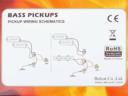 BJ-80-6S-BK Звукосниматель магнитный, басовый, черный, Belcat
