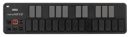 NANOKEY2-BK портативный USB-MIDI-контроллер, 25 чувствительных к нажатию клавиш. KORG