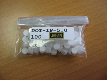 DOT-IP-5.0 Инлей пластиковый белый, диаметр 5 мм, цена за 1 шт. Hosco