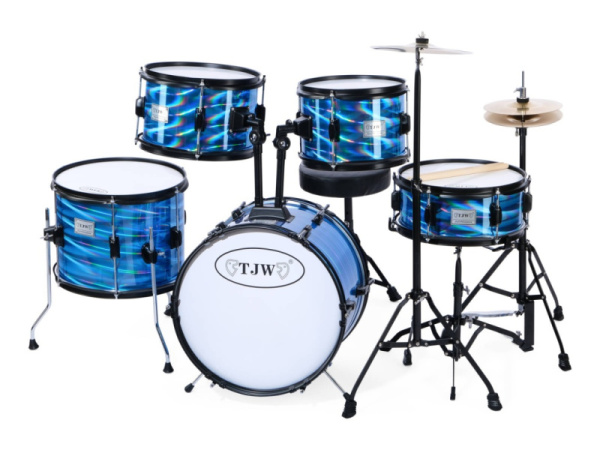 HE165-P2-LB Барабанная установка, (детские барабаны) голубая, TJW