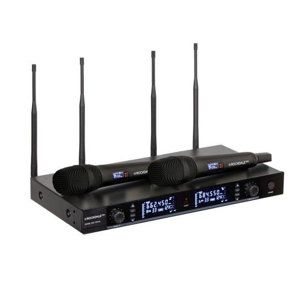 Stage 220 BK Vocal вокал радиосистема с двумя ручными металлическим передатчиками, ROCKDALE PRO