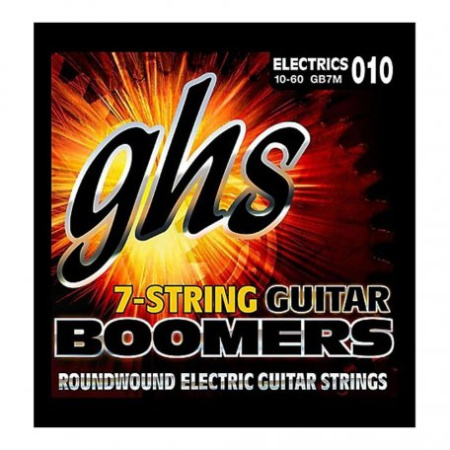 GB7M Комплект струн для 7-струнной электрогитары, никелир.сталь, 10-60, GHS