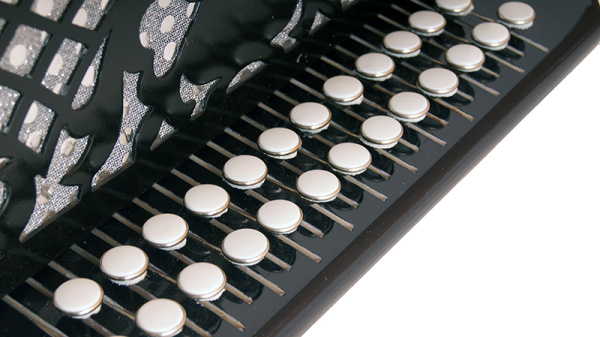 S6XL-A-BLACK Гармонь "Чайка 204" 25х25-II, черная,  в комплекте футляр, ремни, Шуйская гармонь