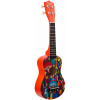JUS-21 MUSHROOM - укулеле сопрано, красный, рисунок грибы. TERRIS