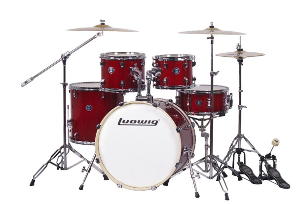 LC197-3 Accent Pro Барабанная установка, красная, 2 коробки, Ludwig