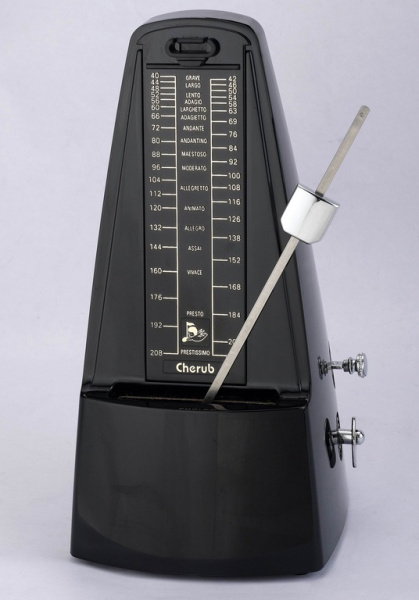 WSM-330BK Метроном механический. Черный. Cherub