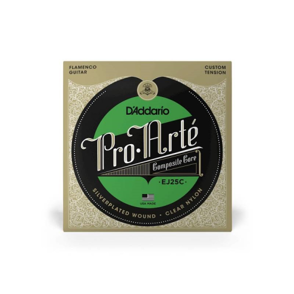EJ25C Pro-Arte Composite Комплект струн для гитары фламенко, прозрачный нейлон, D'Addario