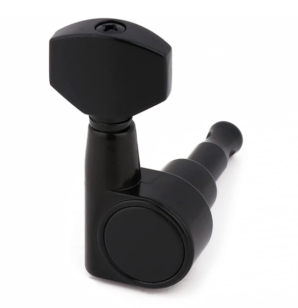 MH-04-BK-3+3 Колки для гитары 3+3, черные, Metallor