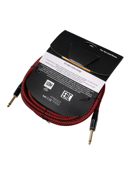 FRS-5(RD/BK) Кабель инструментальный, красный/черный, 5м, Leem