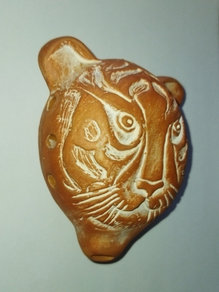 MN-OSS-15 Окарина средняя сувенирная Тигр, Мастерская Никифорова