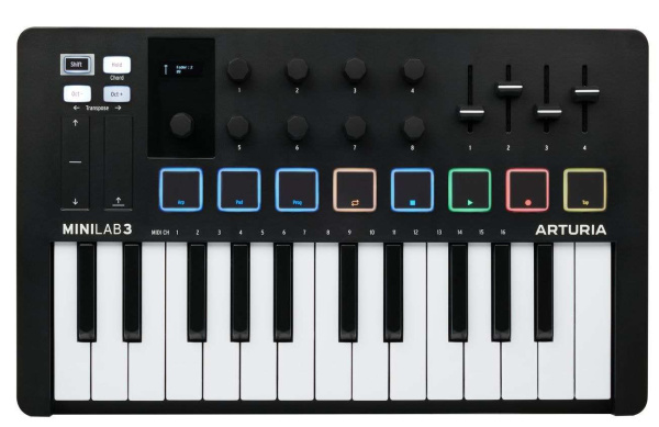 MiniLAB 3 Black Edition MIDI-клавиатура, 25 клавиш, черный цвет. ARTURIA 