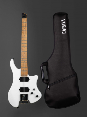 HL-1A-WH Электрогитара, белая, в комплекте чехол, Caraya