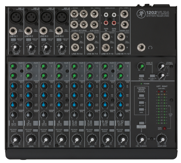 1202 VLZ 4 12-канальный микшер. MACKIE