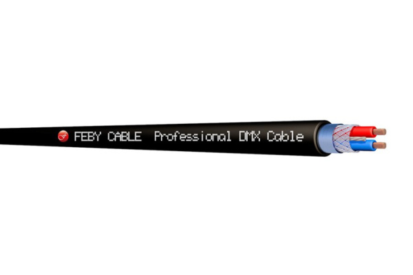 FC022BK-1 Кабель DMX, черный, 1м, Feby Cable