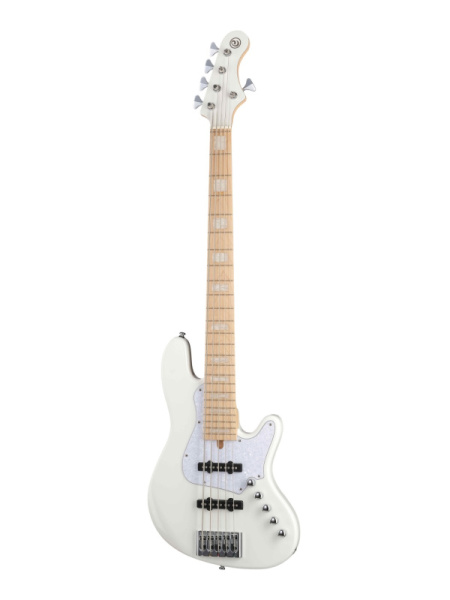 NJS5-WHT Elrick NJS Series Бас-гитара 5-струнная, белая, с чехлом, Cort