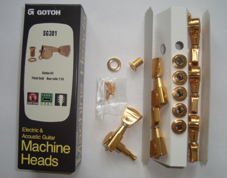 SG381 04 G 3+3 колки, Золото. Gotoh (Made in Japan)