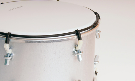 BD-8-2S Барабан 8", 20х13см, настраиваемый, двусторонний, серебристый, Мастерская Бехтеревых