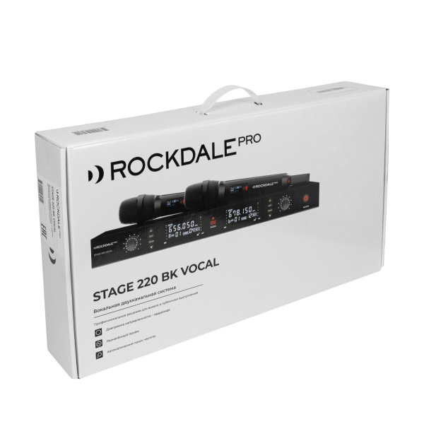 Stage 220 BK Vocal вокал радиосистема с двумя ручными металлическим передатчиками, ROCKDALE PRO