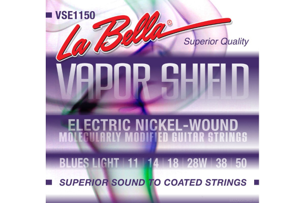 (TDN) La Bella VSE1150 Vapor Shield Electric Blues Light 11-50 струны для электрогитары с защитной обработкой