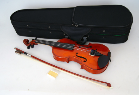 MV-004 Скрипка 1/4 в комплекте футляр, смычок и канифоль, Carayа