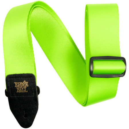 P05320 NEON Ремень для гитары, полипропилен, кожаные наконечники. ERNIE BALL