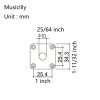 MX1586BK Накладка выходного разъема гитары Gibson LP/Epiphone, черная, 1шт, Musiclily