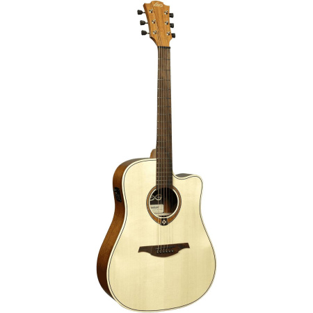 T70D-CE NAT Электроакустическая гитара, Дредноут с вырезом и пьезодатчиком, цвет натуральный, LAG 