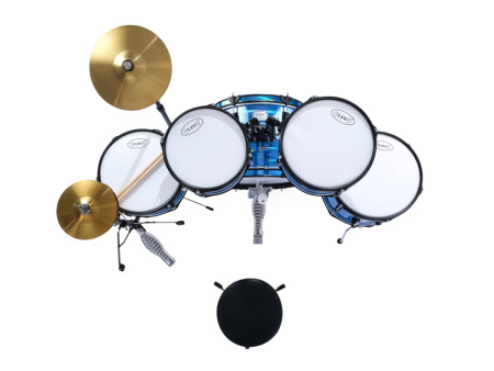 HE165-P2-LB Барабанная установка, (детские барабаны) голубая, TJW